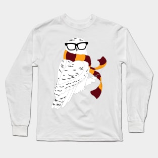 Hipster Snowy Owl Long Sleeve T-Shirt